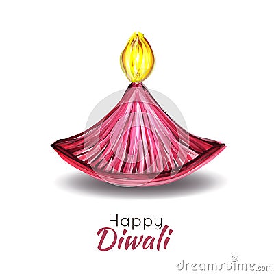 Vector illustration on the theme of the traditional celebration of Diwali. Vector Illustration