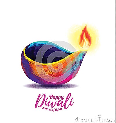 Vector happy diwali Vector Illustration