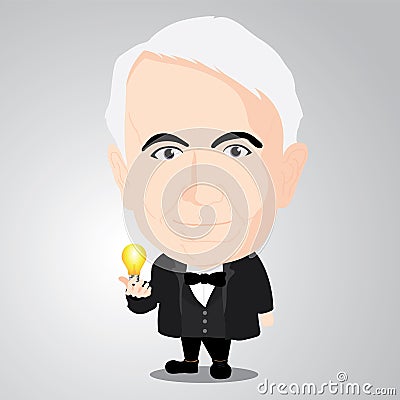 Vector illustration - Thomas Alva Edison Vector Illustration