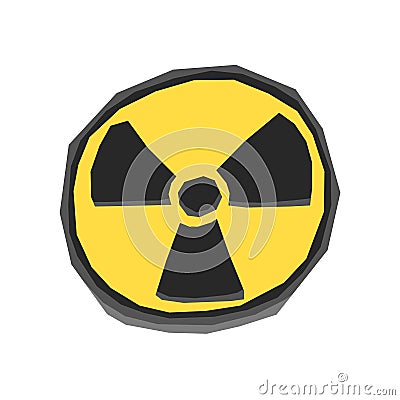 Vector illustration toxic sign, symbol. Warning radioactive zone in triangle icon isolated on white background. Vector Illustration