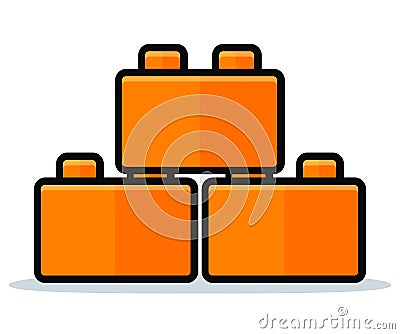 Vector toy blocks icon design Vector Illustration