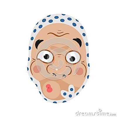 Vector illustration traditional Hyottoko Japanese mask Vector Illustration