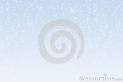 Vector illustration of transparent falling snowflakes in snow on Vector Illustration