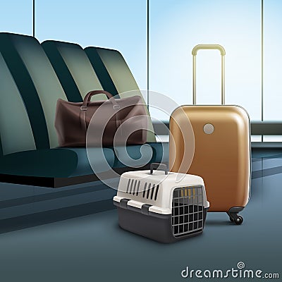 Travel with pet Vector Illustration