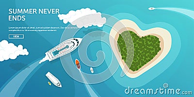 Vector illustration. Travel and tourism. Airplane, aviation. Summer holidays vacation. Plane landing. Flight air Vector Illustration