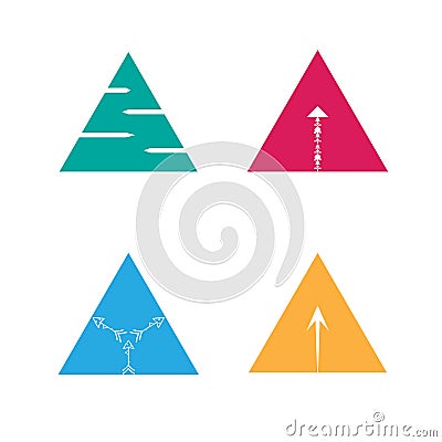 Vector illustration triangle arrow logo symbol Vector Illustration