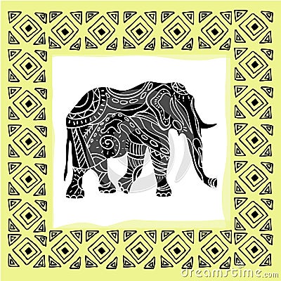 Vector illustration of a tribal totem animal Vector Illustration