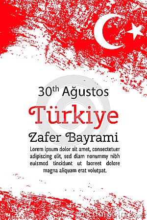 Vector illustration Turkey Independence Day. Cartoon Illustration