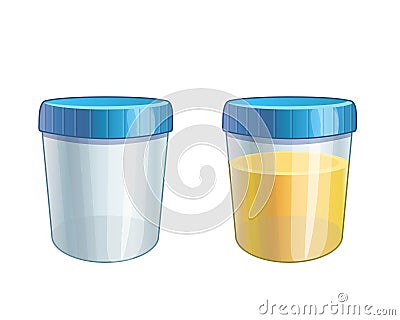 Vector illustration of urine sample. Vector Illustration