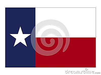 USA state flag of Texas Vector Illustration