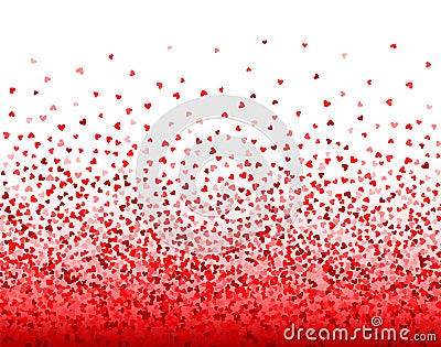 Vector illustration for Valentines Day. Gorizontal seamless background. Vector Illustration