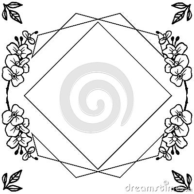 Vector illustration various beauty of wreath frame with design of card Vector Illustration