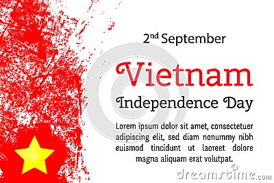 Vector illustration Vietnam Independence Day Vector Illustration