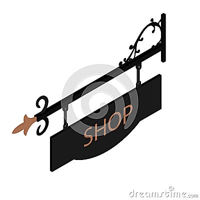 Shop sign Cartoon Illustration