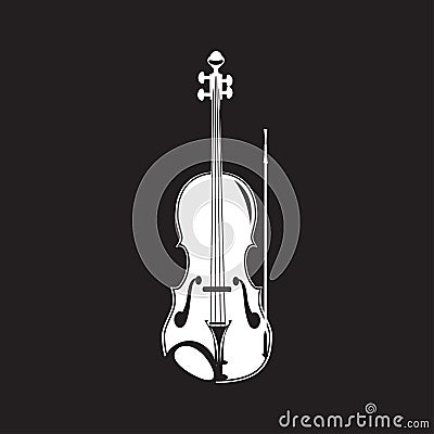 Vector illustration of violin in flat style Vector Illustration