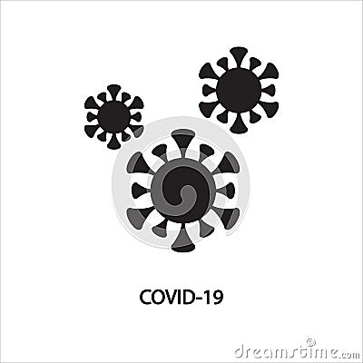 Vector illustration virus. Covid and flu flat icon. Vector Illustration