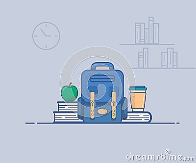 Vector illustration which depicts a school snack Vector Illustration