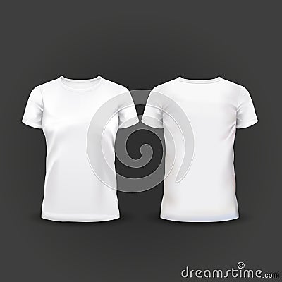 Vector Illustration Of White Women T-shirt Stock Vector - Image: 52193328