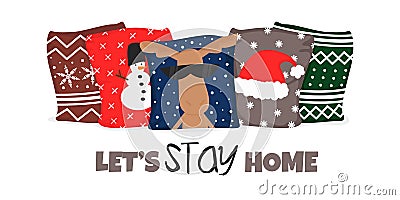 Vector Illustration of Winter Hygge Cozy Lifestyle Vector Illustration