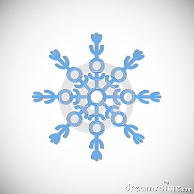 Vector illustration, icon of winter snowflake Vector Illustration