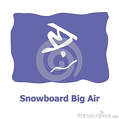 Vector illustration of Winter sports icon. Snowboard Big Air Cartoon Illustration