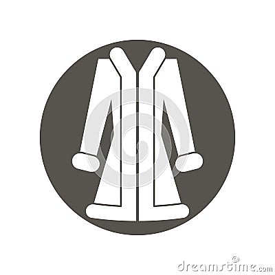 Vector illustration of woman coat. Vector Illustration