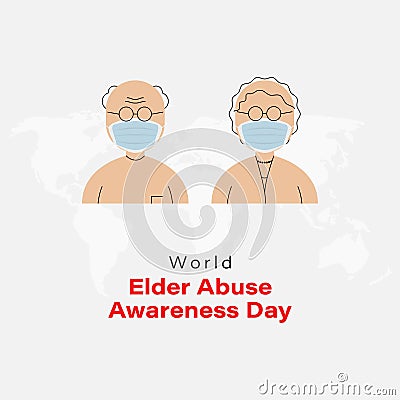 Vector illustration for World Elder Abuse Awareness Day. Vector Illustration