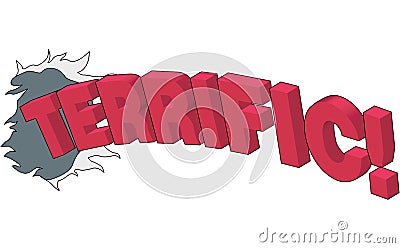 Terrific Text Vector Illustration Vector Illustration