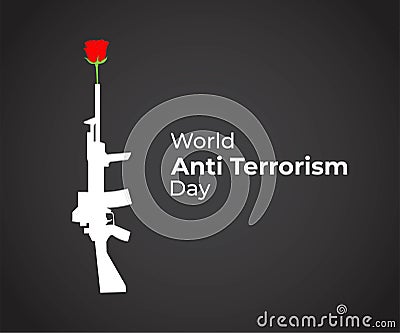 Vector illustration of world anti terrorism day Vector Illustration