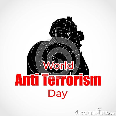 Vector illustration of world anti terrorism day Vector Illustration