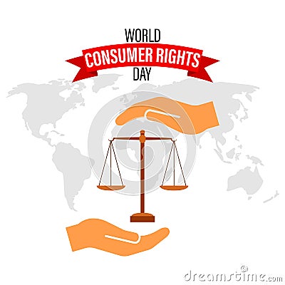 Vector illustration for World Consumer rights Day Vector Illustration