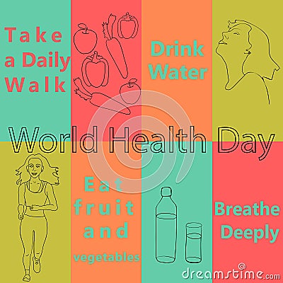 Vector illustration for world health day Vector Illustration
