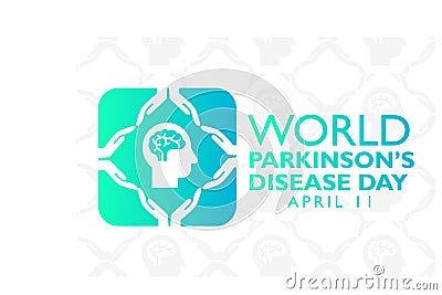 World Parkinson's disease Day observed on 11th April Holiday Vector Illustration