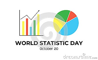 Vector illustration World statistics day. Suitable for banner, web, poster, template Vector Illustration