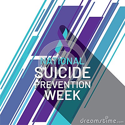 World suicide prevention week poster design Vector Illustration