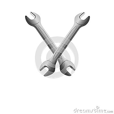 Vector illustration of a wrenchwrench suitable for pasting brand banner stickers Vector Illustration