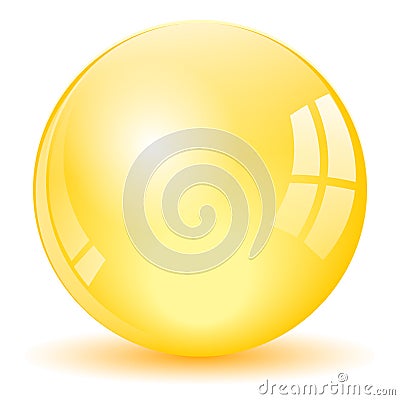 Yellow sphere ball Vector Illustration