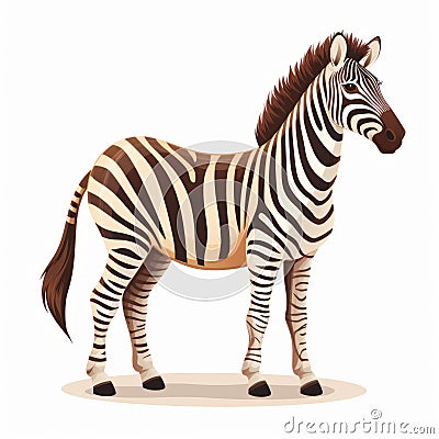 Vector Illustration Of Zebras Standing And Gesturing Cartoon Illustration