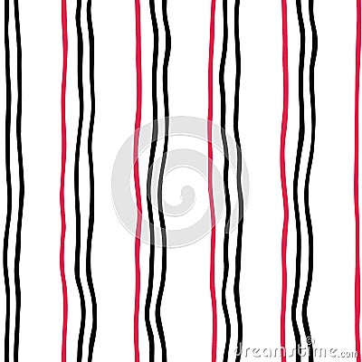 Vector illustrationof Seamless pattern of the stylized wavy stripes on a white background. Cartoon Illustration