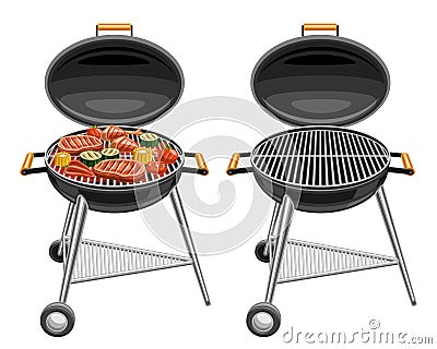 Vector illustrations of Barbecue Grills Vector Illustration