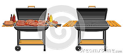 Vector illustrations of Barbecue Grills Vector Illustration