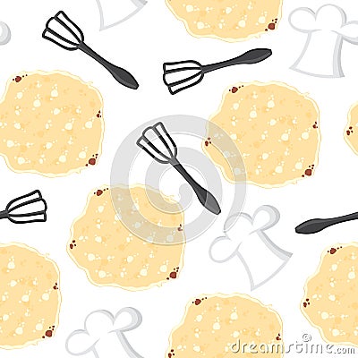 Pancake day pattern seamless Vector Illustration