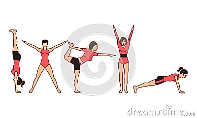 Sport and healthy lifestyle topic. Cartoon Illustration