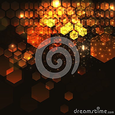 Vector image of the abstract background with the hexagons honeycomb Stock Photo