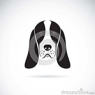 Vector image of an basset hound head Vector Illustration