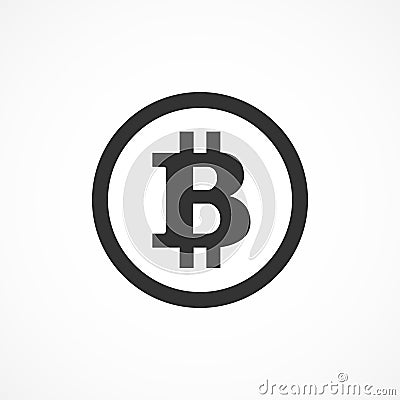 Vector image bitcoin icon. Stock Photo