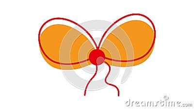 Vector image of a bow on a light background. Subject scenery. Vector Illustration