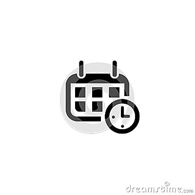 Vector image of the calendar. Calendar icon. Black laconic vector calendar. Vector Illustration