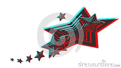 Vector image of a 3d style star. Stock Photo