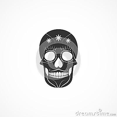 Vector image day of the dead skull. Stock Photo